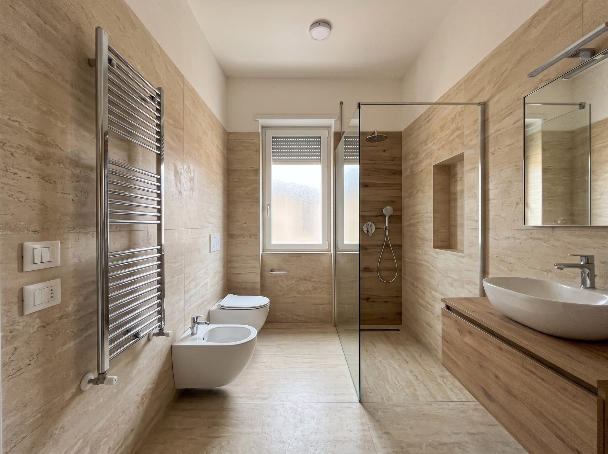 Bagno moderno dopo la ristrutturazione
